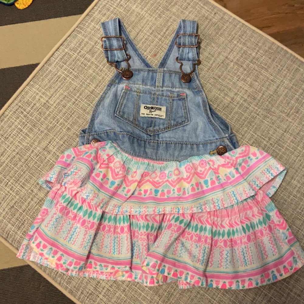 Osh Kosh neon denim dress